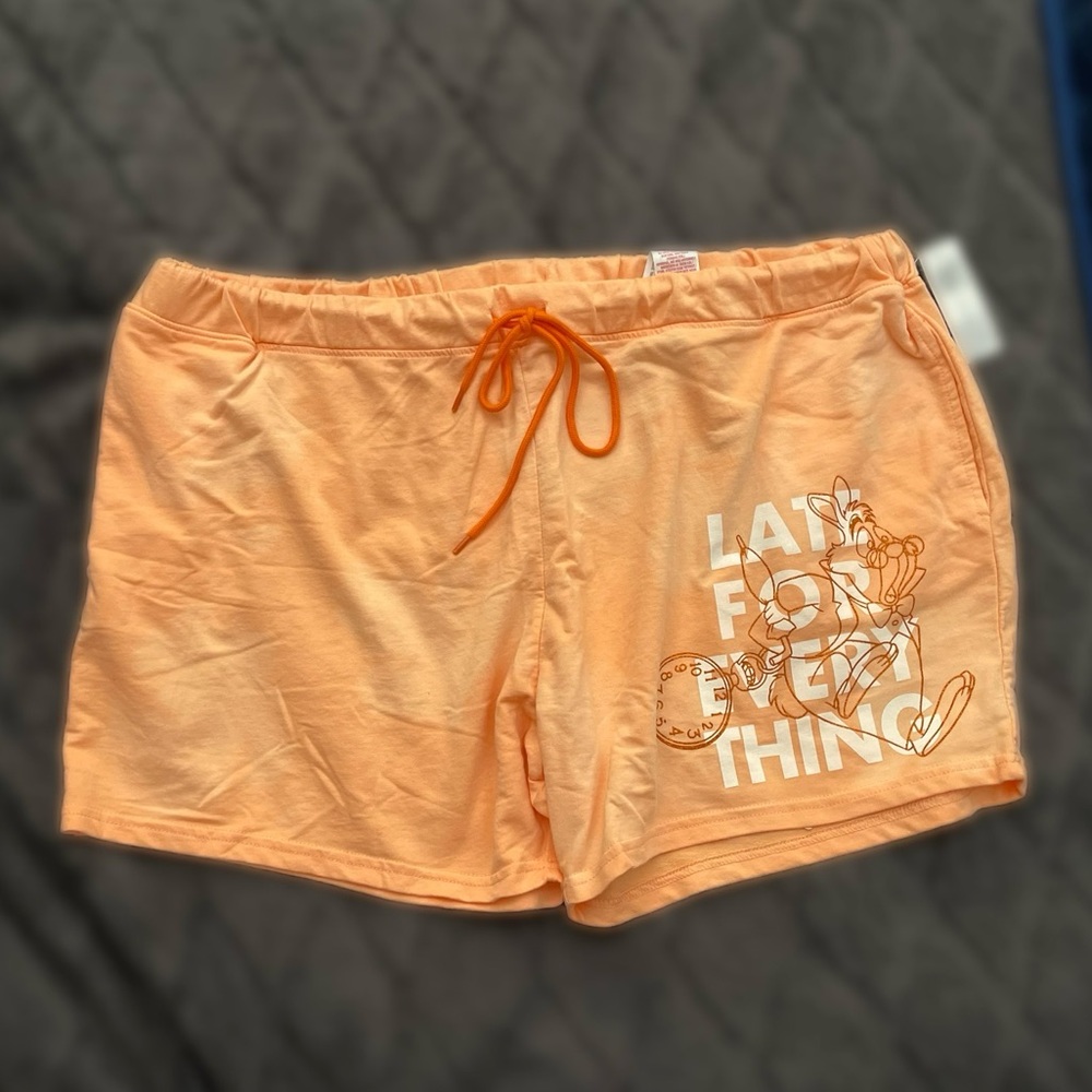 NWT | DISNEY | late for everything shorts